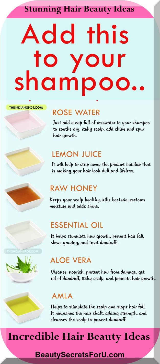 NATURAL INGREDIENTS TO ADD TO YOUR SHAMPOO FOR HEALTHY HAIR